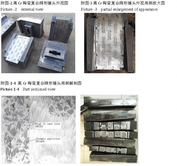 Metal matrix ceramic composite Hammer of VSI