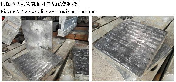 martensite steel ceramic composite wear barliner