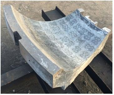 Metal ceramic composite vertical mill pan (liner)