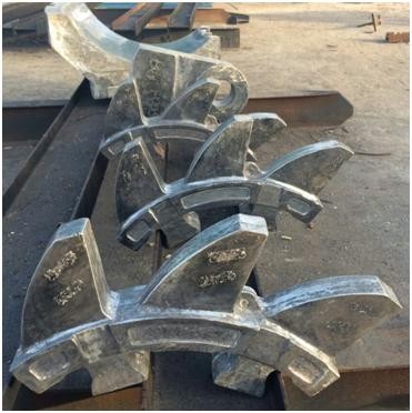 Metal ceramic composite tooth Segments of toothed roll crusher
